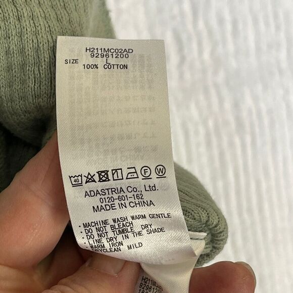 Niko And... Blue Cotton Rib Knit Long Sleeve Drop Shoulder Sweater Size Large - Picture 5 of 8